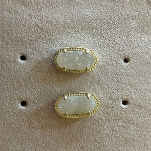 Kendra Scott Ellie Studs Gold with Iridescent Drusy